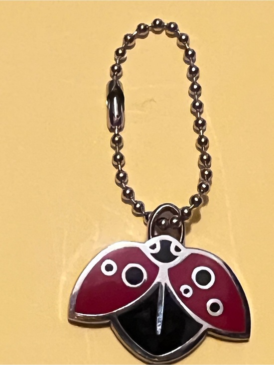 Coach Handbags - Coach Vintage Rare Ladybug bag Charm Keychain in Red and Black